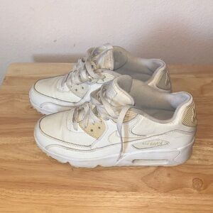 Nike Air Max Beige and Off-White Sneakers US Size 4.5 Y